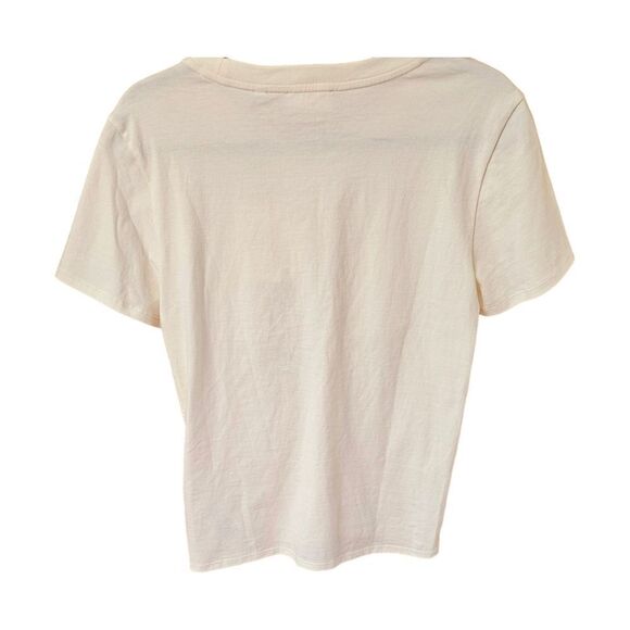 7 FOR ALL MAN KIND Women's Vintage White Premium Short Sleeve  Front Knot Top XL - Picture 11 of 16